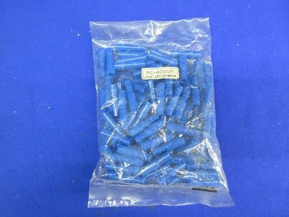絶縁被覆付差込形ピン端子(メス)(青)(100個入)(新品未開封) PC4020F
