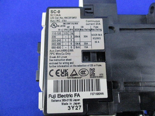 電磁開閉器200V SC-0+TK-0N