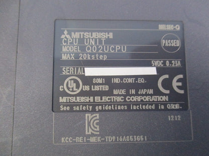 シーケンサCPUユニット Q02UCPU