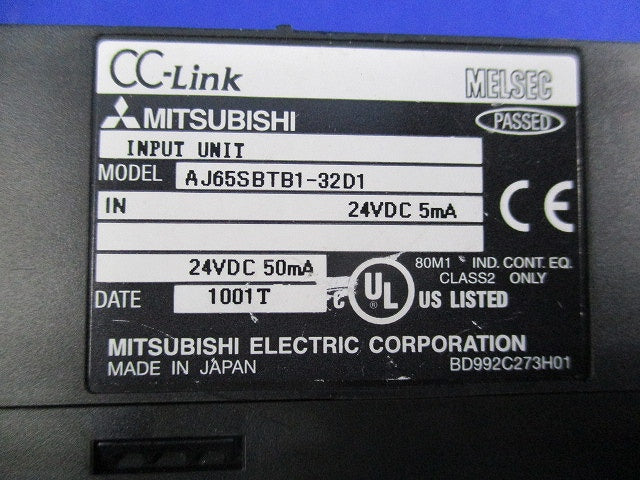 CC-Link小形タイプリモートI/Oユニット AJ65SBTB1-32D1