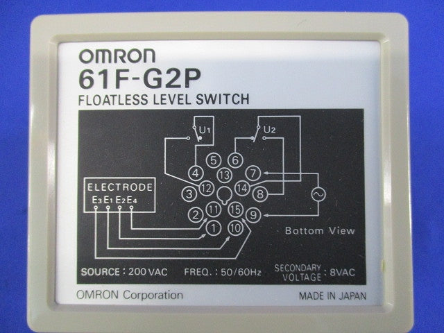 フロートなしスイッチ プラグインタイプ 一般用 AC200V 61F-G2P