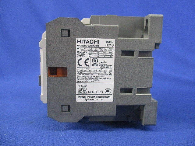 標準形電磁接触器(可逆形)(テプラ痕有) HC10-R