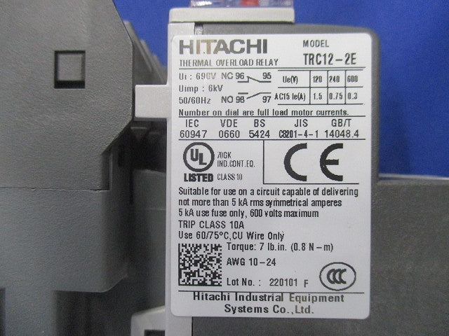 標準形電磁接触器(非可逆形) HC10-TK