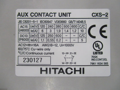 補助接点ユニット 1a1b CXS-2