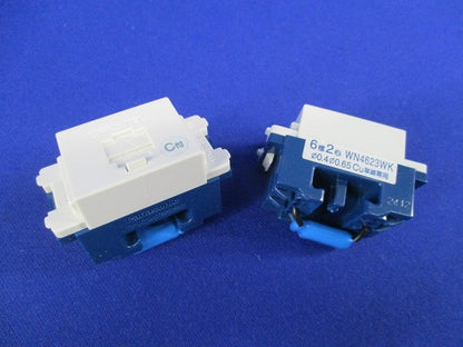埋込C付テレホンモジュラジャック 6極2心(2個入) WN4623WK