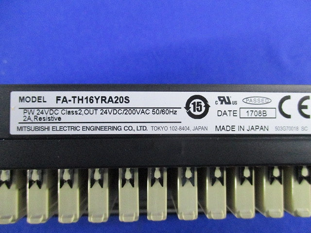 PLC I/Oユニット用ターミナルリレー FAグッズ ターミナルユニット出力用 FA-TH16YRA20S