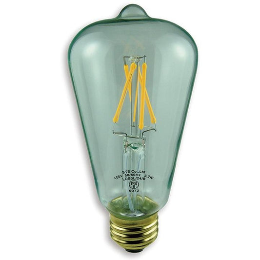 LED電球 デコライトLED・フィラメントアンティーク クリア E26 2400K 全方向タイプ LDS3L/24/B