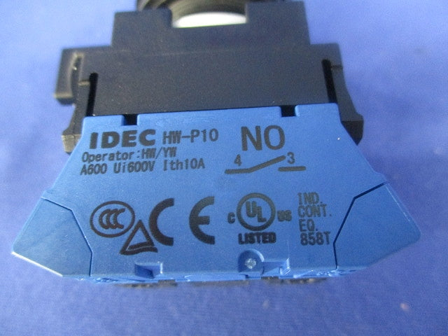 照光式押ボタンスイッチ φ22 丸平形 モメンタリ形 黄色 HW1L-M1P10Q3Y