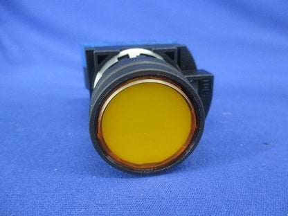 照光式押ボタンスイッチ φ22 丸平形 モメンタリ形 黄色 HW1L-M1P10Q3Y