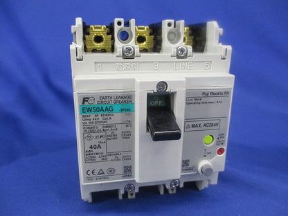 一般配線用漏電遮断器 AC100-230V 15ｍA -3P040A EW50AAG3P40A