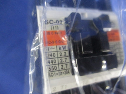電磁接触器 ケースカバー無 SC-03AC100V