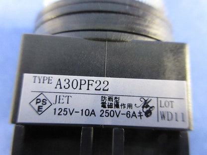 平形押しボタンスイッチ(付属品無) A30PF22