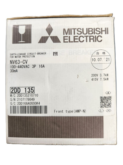 漏電遮断器  小形サイズ NV63-CV100-440VAC3P16A30mA