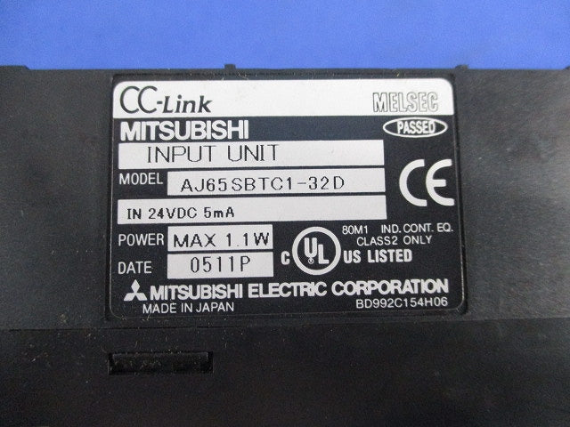 CC-Link 小形タイプリモートI/Oユニット(DC入力) AJ65SBTC1-32D