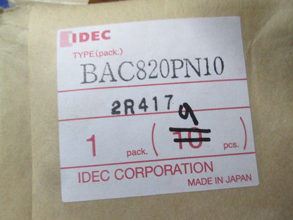 BAC形ターミナルカバー(9個入) BAC820PN10