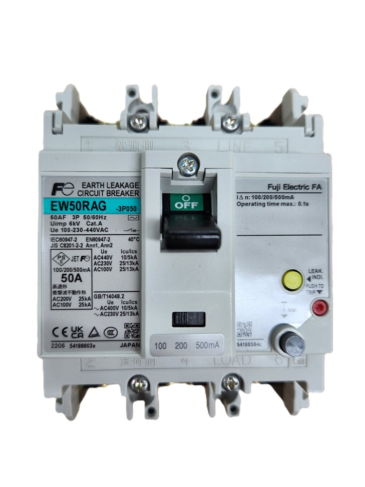 G-TWINシリーズ 一般配線用 漏電遮断器 AC100-230-440V 3P050K EW50RAG3P50A