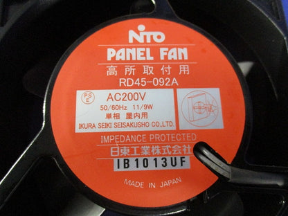 盤用換気扇 AC200V(箱違い) RD45-092A
