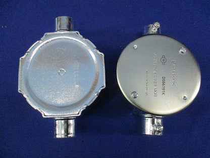 ねじなし丸型露出ボックス2方出(20個入)(キズ・汚れ有) DS66191K