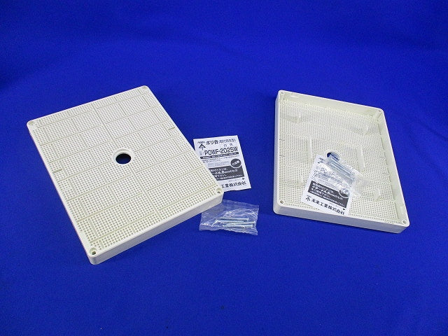 ポリ台・取付自在型(2個入)(ホワイト)(未使用品)(変色有) POWF-2025