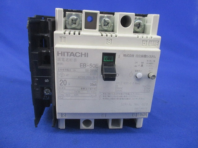漏電遮断器3P3E20A(アラームスイッチ付) EB-50E