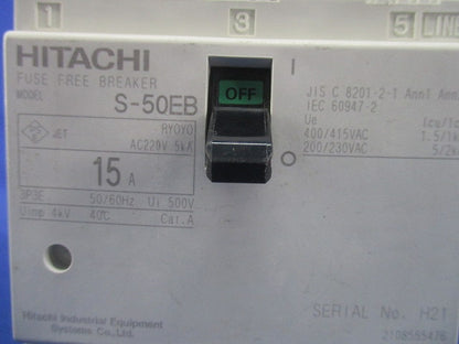 配線用遮断器3P3E15A(キズ・汚れ有) S-50EB