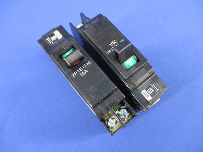 電灯分電盤用コンパクトツイン ブレーカー 2P1E20A(2個入) F52PNT