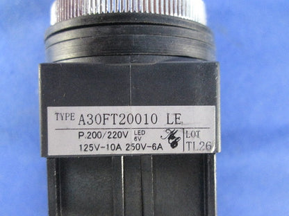 Φ30トランス付突形照光押しボタンスイッチ 赤 4個入 A30FT20010LE