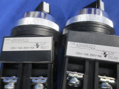 セレクタスイッチ 2ノッチ・3ノッチセット 混在4個入 A30SN322+A30SN333