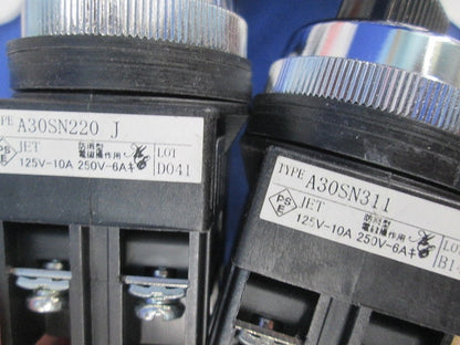 22Φ セレクタスイッチ 2ノッチ・3ノッチセット 混在5個入 A22SN311他