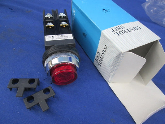 Φ30トランス付突形照光押しボタンスイッチ モメンタリ金属リング 2a A30FT20020RLE