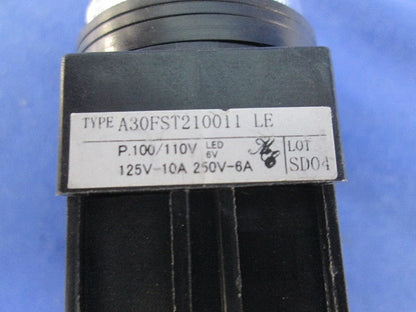 Φ30トランス付つまみ形 2ノッチ 照光セレクタスイッチ 手動復帰金属リング 赤 A30FST210011LE