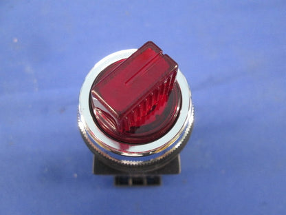 Φ30トランス付つまみ形 2ノッチ 照光セレクタスイッチ 手動復帰金属リング 赤 A30FST210011LE