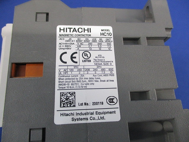 標準形電磁接触器(可逆形) HC10