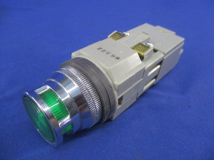 照光押ボタンスイッチ(緑)(キズ・汚れ有) ALN+TWR