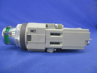 照光押ボタンスイッチ(緑)(キズ・汚れ有) ALN+TWR