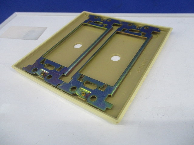 プラス2連電話線プレート(4個入)ダークベージュ(キズ・汚れ有) WN7382