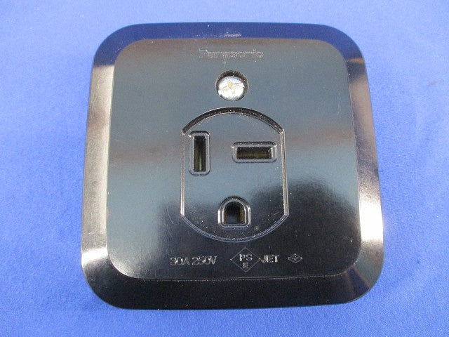 小型接地2P30A角型コンセント WK3730