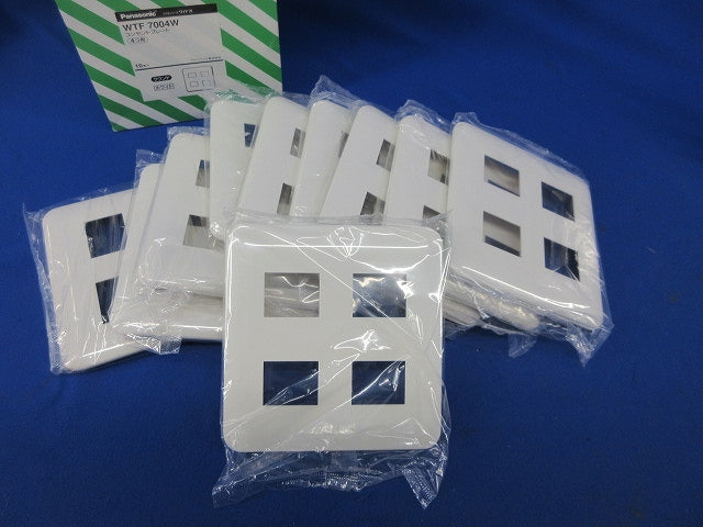 コンセントプレート4コ用(10枚入)(ホワイト) WTF7004