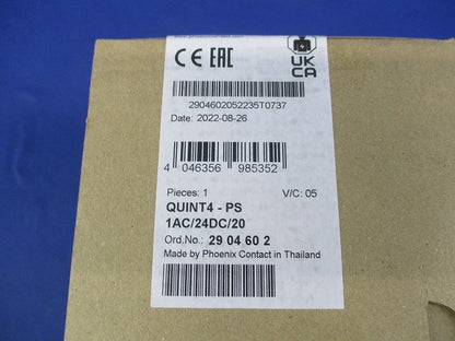 スイッチング電源 2904602 入力AC100-240V 出力DC24V 20A QUINT4-PS