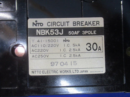 サーキットブレーカ3P30A(ジャンク品) NBK53J