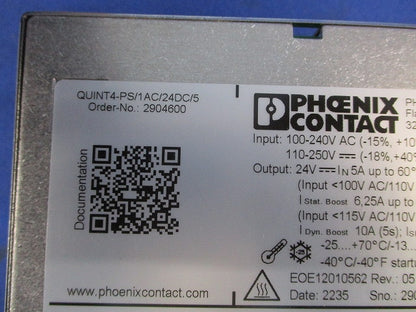 スイッチング電源 QUINT4-PS/1AC/24DC/5