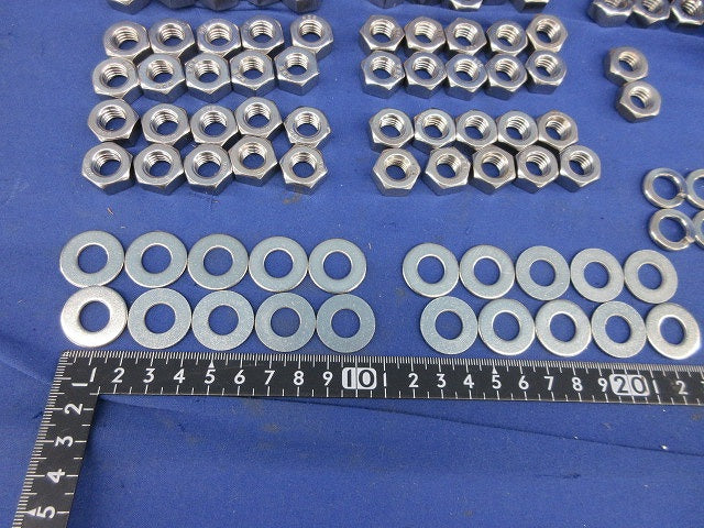M10 六角ナット ワッシャー等セット(ステンレス)(混在98個入) M10他