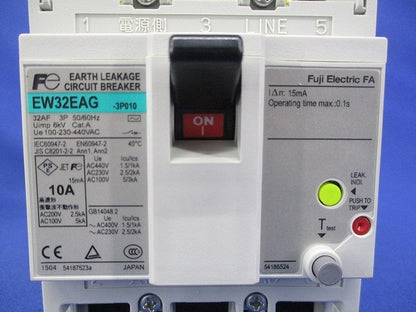 配線用漏電遮断器 AC100-230-440V -3P010 EW32EAG3P10A