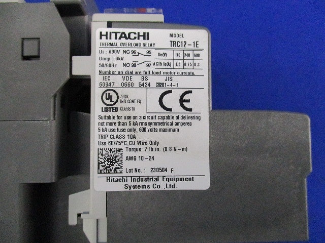 標準形電磁開閉器 可逆形 AC100V RC5.0A HC10-RT