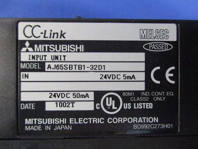 CC-Link小形タイプリモートI/Oユニット AJ65SBTB1-32D1