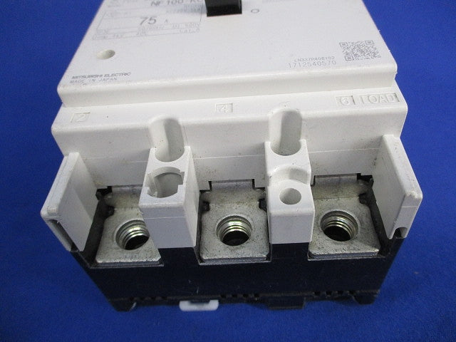 ノーヒューズブレーカ 3P3E75A(ジャンク品)ビス無し NF100-KC