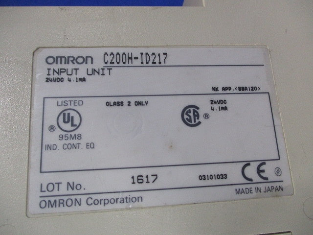 入力ユニット(ジャンク品) C200H-ID217