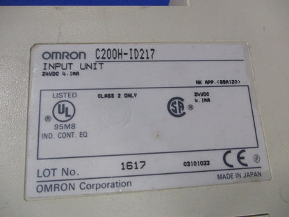 入力ユニット(ジャンク品) C200H-ID217