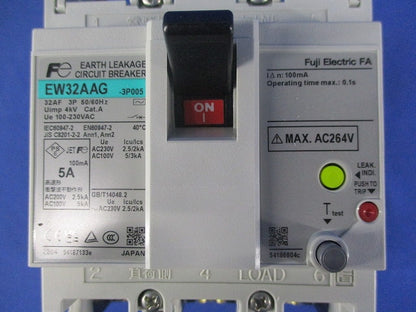 漏電ブレーカ3P5A EW32AAG