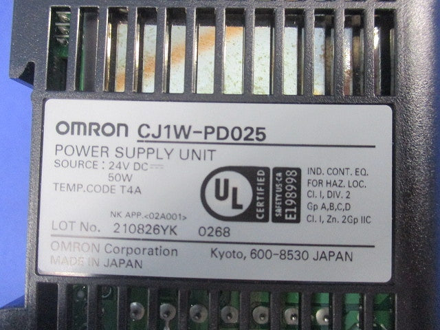 PLC用 電源ユニット CJ1W-PD025